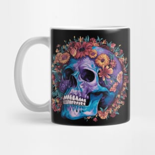 Floral Skull: Beauty and Darkness in Harmony Mug